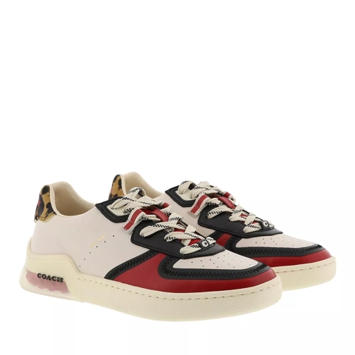 Coach Citysole Court Sneaker Leather Chalk/Electric Red lage-top sneaker