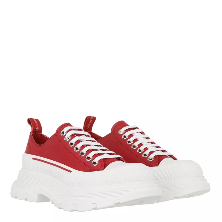 Alexander McQueen Tread Slick Lace Up Galaxy Sneakers Red