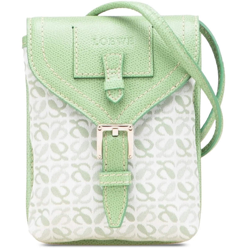 Loewe Schultertasche Anagram Canvas Crossbody grün