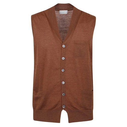 Ballantyne Übergangsjacke Pure Wool Waistcoat Brown