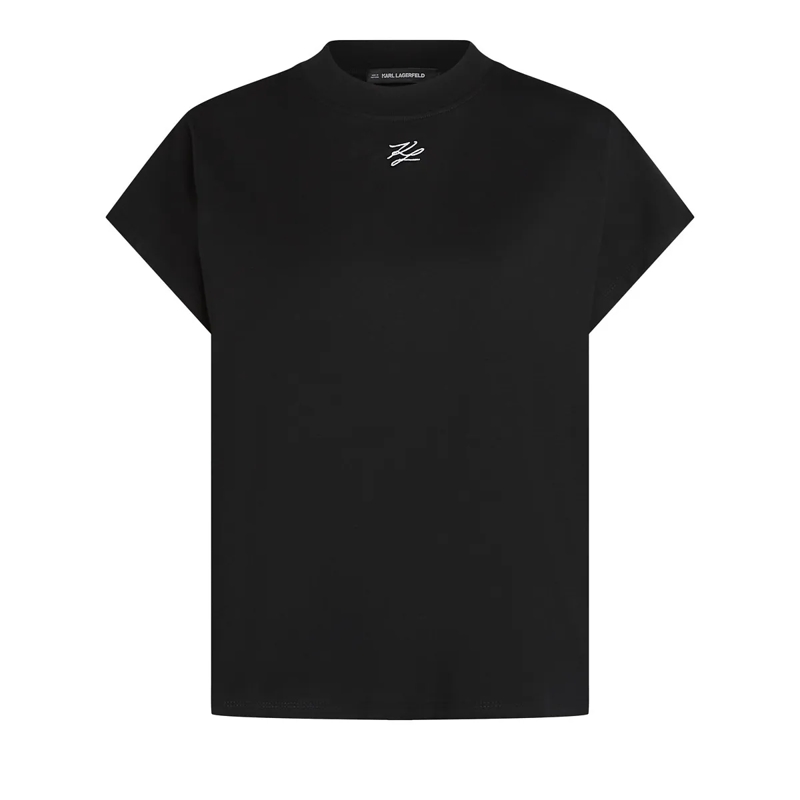 Karl Lagerfeld T-Shirt Lässiges T-Shirt mit Autogramm schwarz