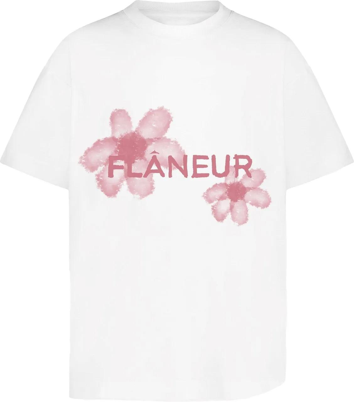 Thumbnail - Flâneur - Floral Watercolor T-Shirt  White Pink - Größe XXL - white