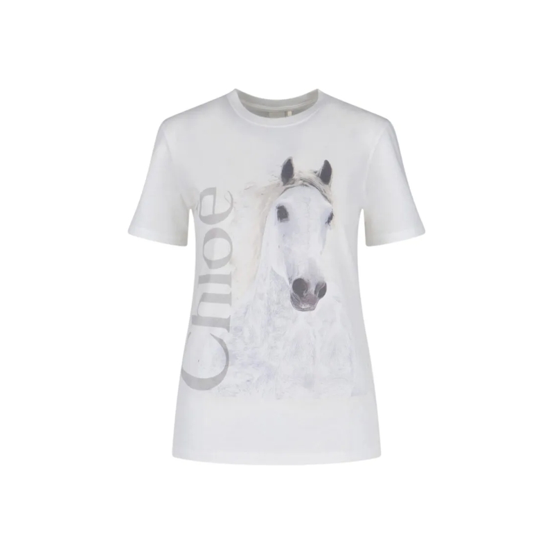 Chloé T-shirt Timeless White T-Shirt With Clean Design White