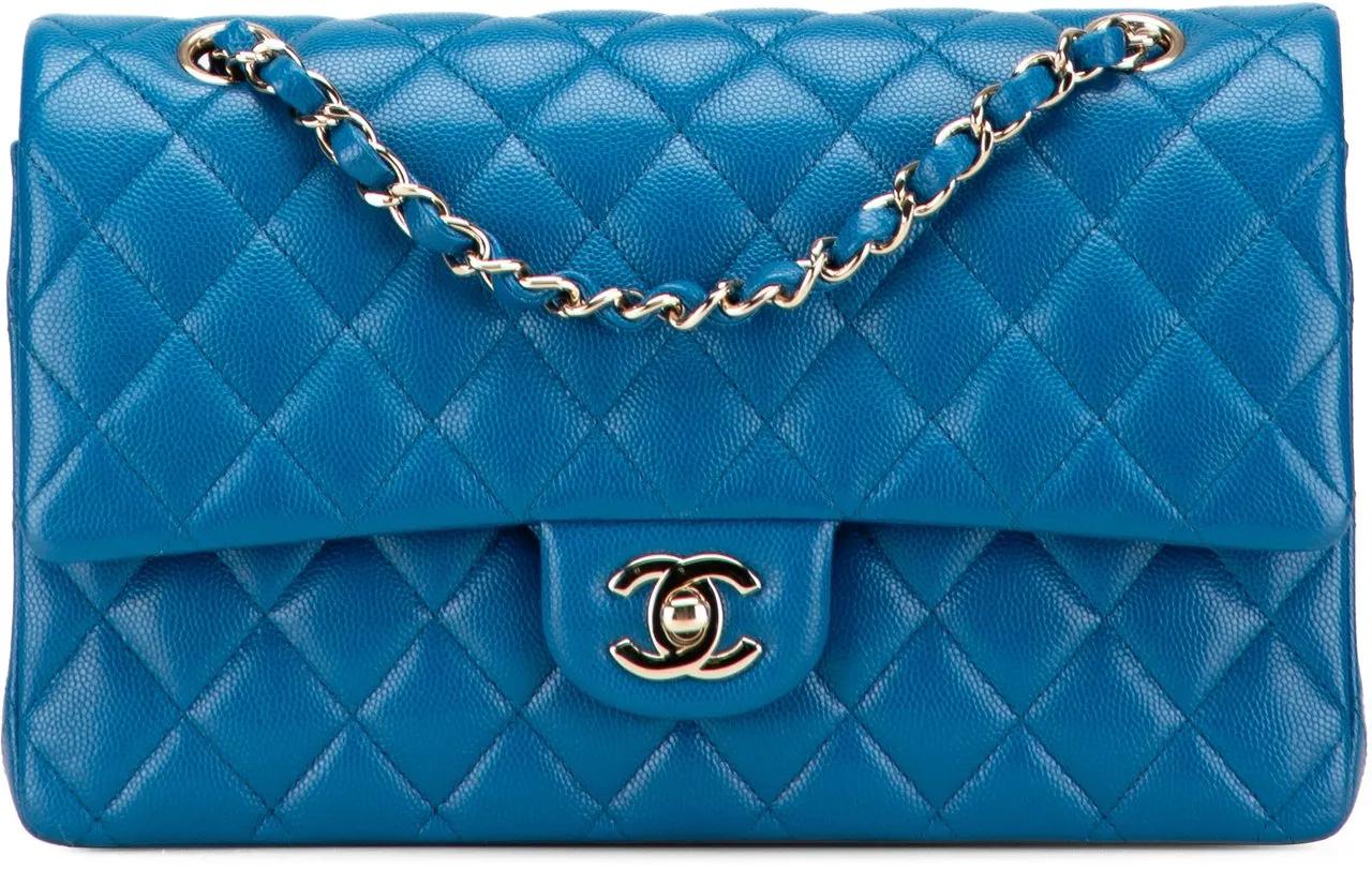 Chanel Hobo Bags - Medium Classic Caviar Double Flap - Gr. unisize - in Blau - für Damen