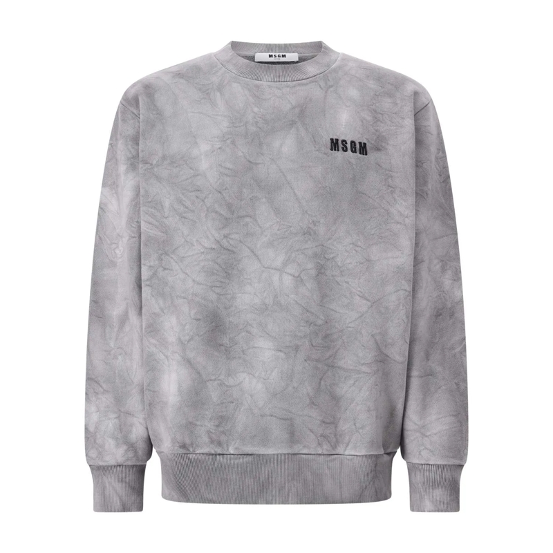 MSGM Trui Sweatshirt mit Logo Grau