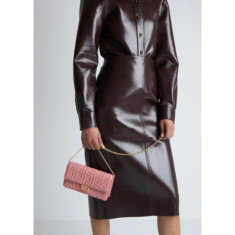 Fendi Baguette Bag Wallet On Chain Baguette Macaron(Image 3)