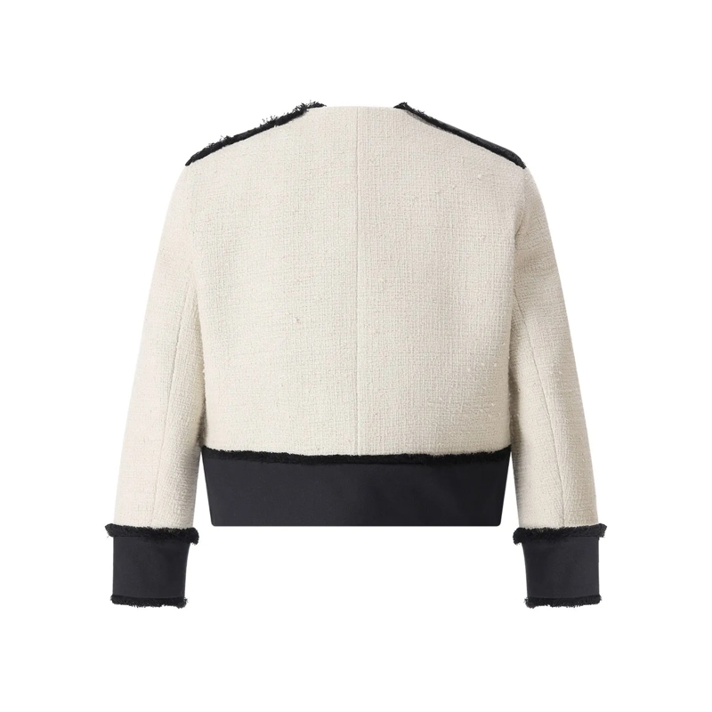 Max Mara Overgangsjas Jacke Pagaia aus Baumwollmix weiß(Image 2)
