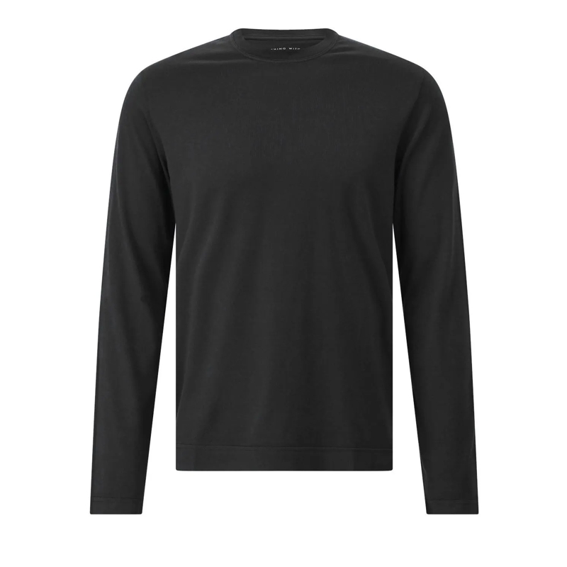 Fedeli Langärmeliges Oberteil Langarmshirt aus Baumwolle Schwarz