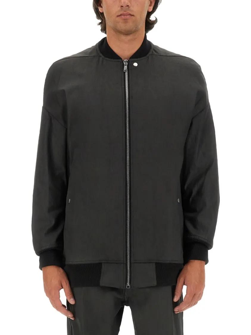 Thumbnail - Rick Owens - Bomber With Zip - Größe 50 - schwarz