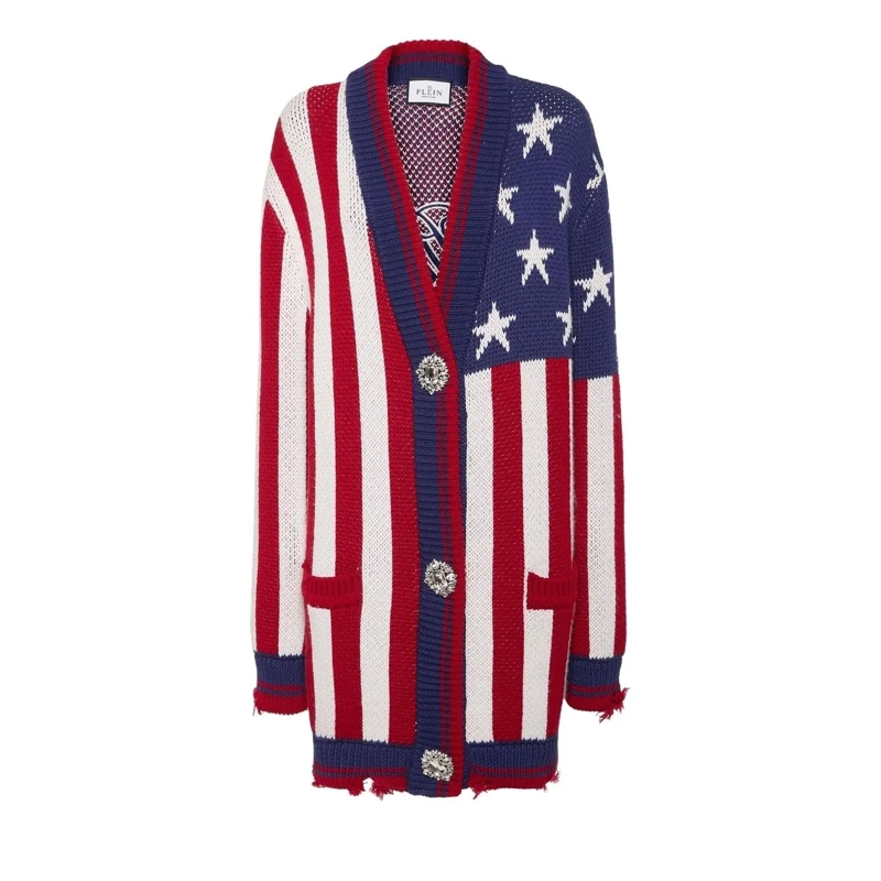 Philipp Plein Rollkragenpullover Cardigan Long bunt(Image 4)
