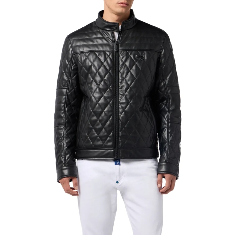 Philipp Plein Lederjacke Jacke schwarz(Image 3)