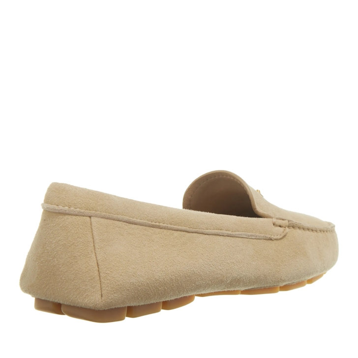 Prada Round-Toe Slip-On Loafers Beige | Driver
