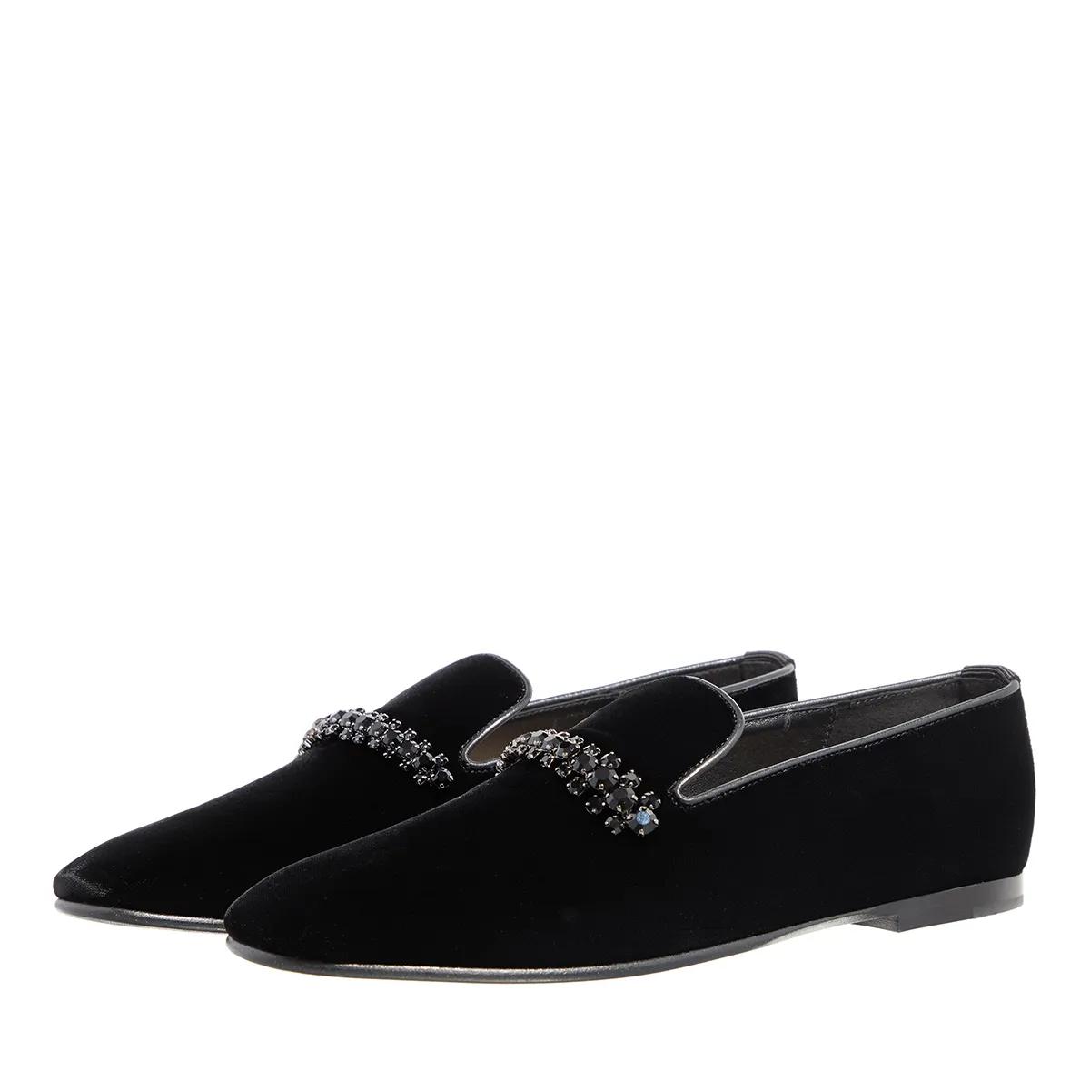 Jimmy Choo Slipper & Pantoletten - Embellished Velvet Pointed Mules - Gr. 37 (EU) - in Schwarz - für Damen