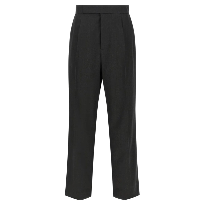 FEAR OF GOD Pantalon de costume Herringbone Patterned Wool Pants With Relaxed Fit Black