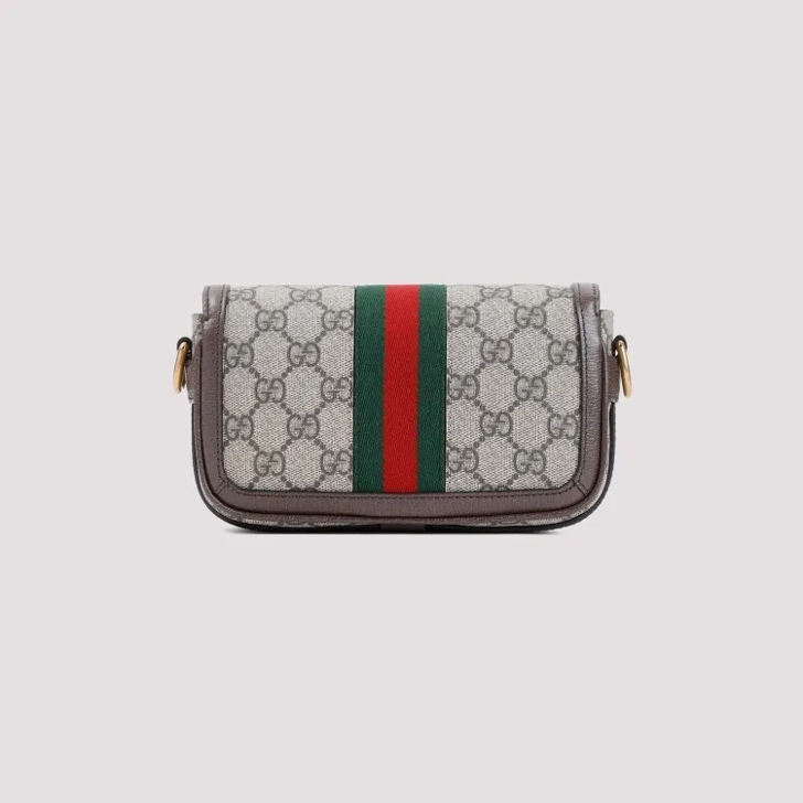 Gucci Gg Supreme Super Mini Bag Grey Crossbody Bag