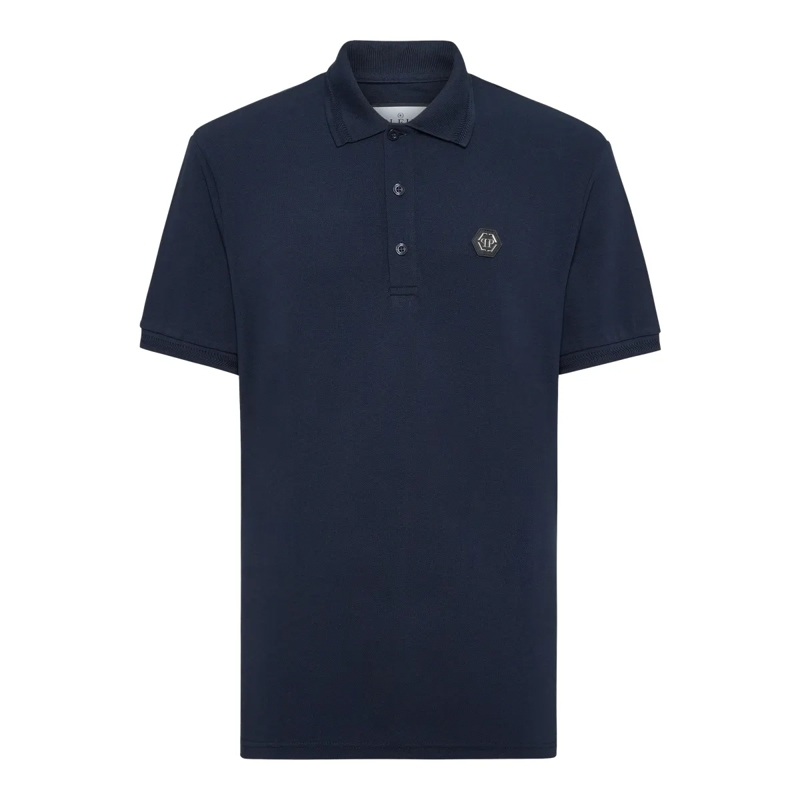 Philipp Plein Top Poloshirt Gothic Plein dunkel-blau(Image 6)