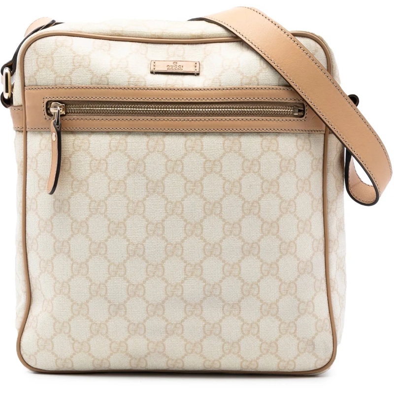 Gucci Schultertasche GG Supreme Crossbody braun