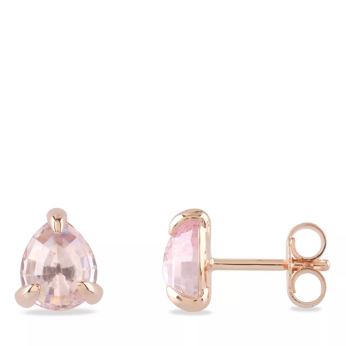 Little Luxuries by VILMAS Amoretti Earring Crystal Drop Rose Gold Plated Stud