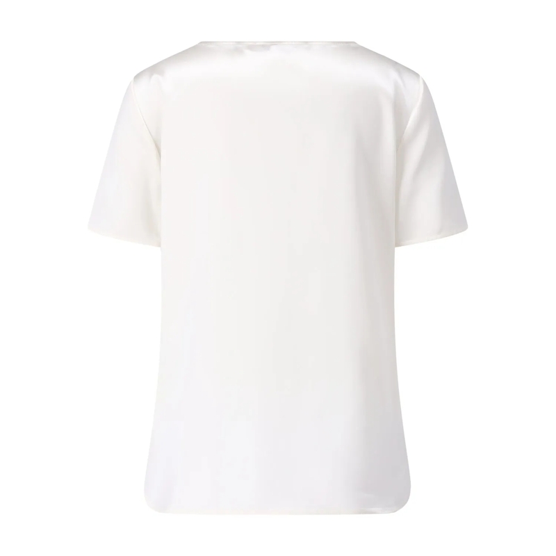 Max Mara T-Shirt T-Shirt Dida aus Seide weiß(Image 2)