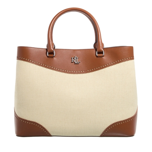 Lauren Ralph Lauren Shopper Marcy 36 Satchel Large Light Natural/Lauren Tan