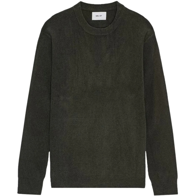 NN. 07 Pullover Maglione Danny Ribbed Dark Army mehrfarbig