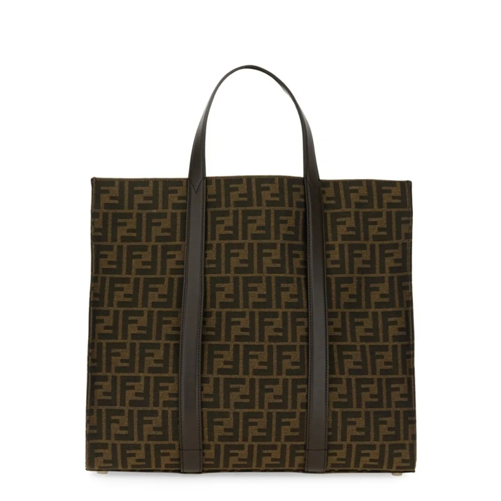 Fendi Jacquard Fabric Tote Bag Brown Tote