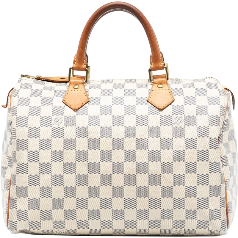 Louis Vuitton Tote Damier Azur Speedy 30 weiß