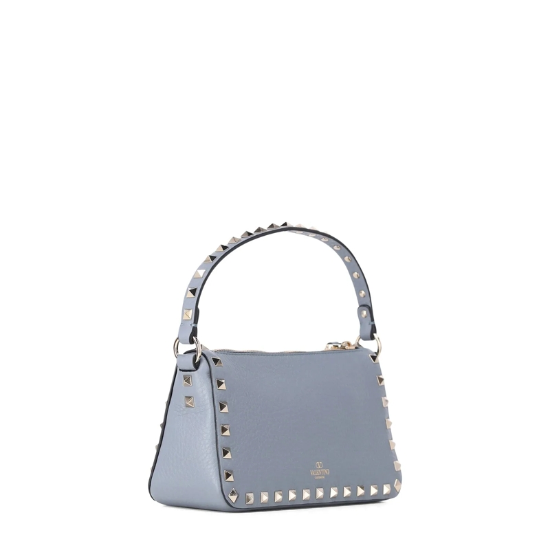 Valentino Garavani Crossbody Bag Schultertasche aus genarbtem Kalbsleder blau(Image 3)