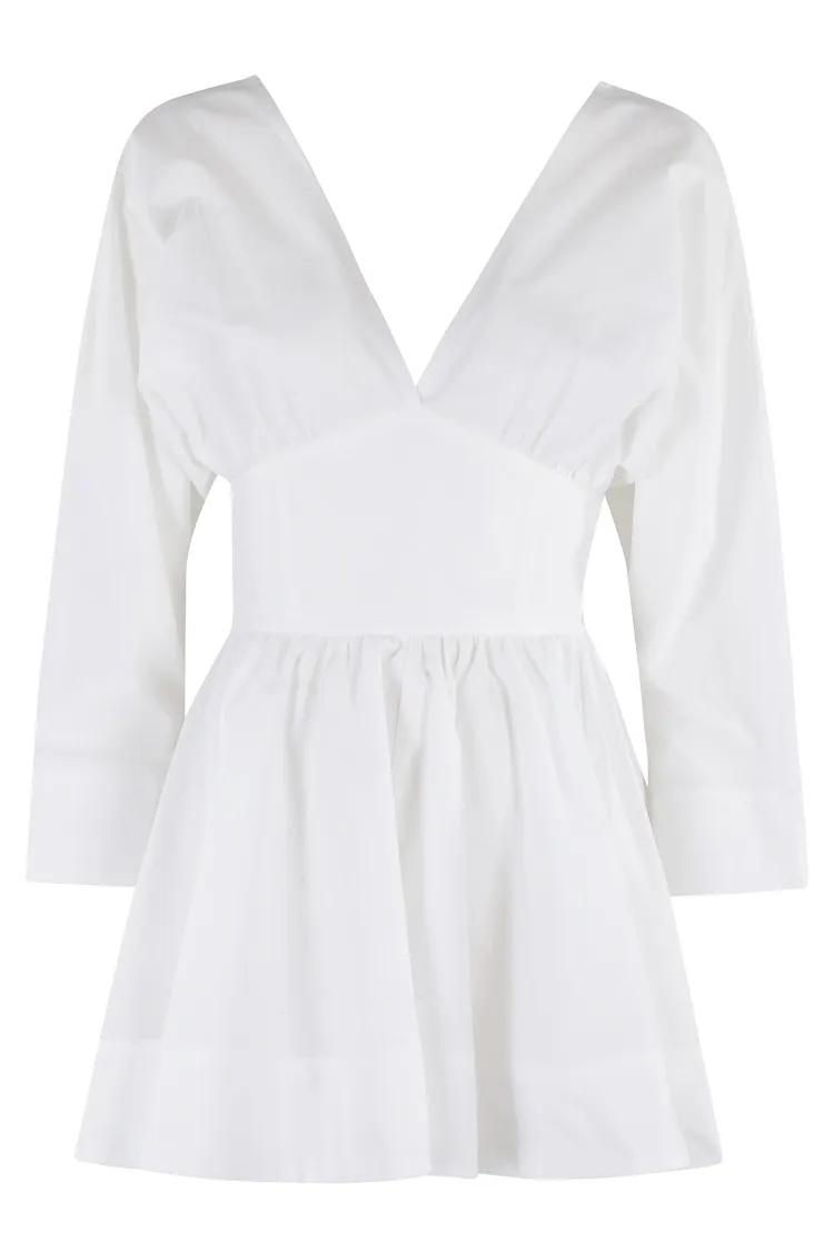 Thumbnail - Andamane - Winona Playsuit With V-Neck And Wide Sleeves - Größe 38 - white