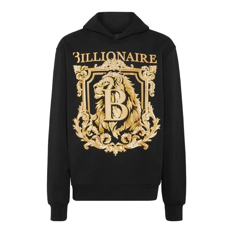 BILLIONAIRE Top Hoodie Lion schwarz