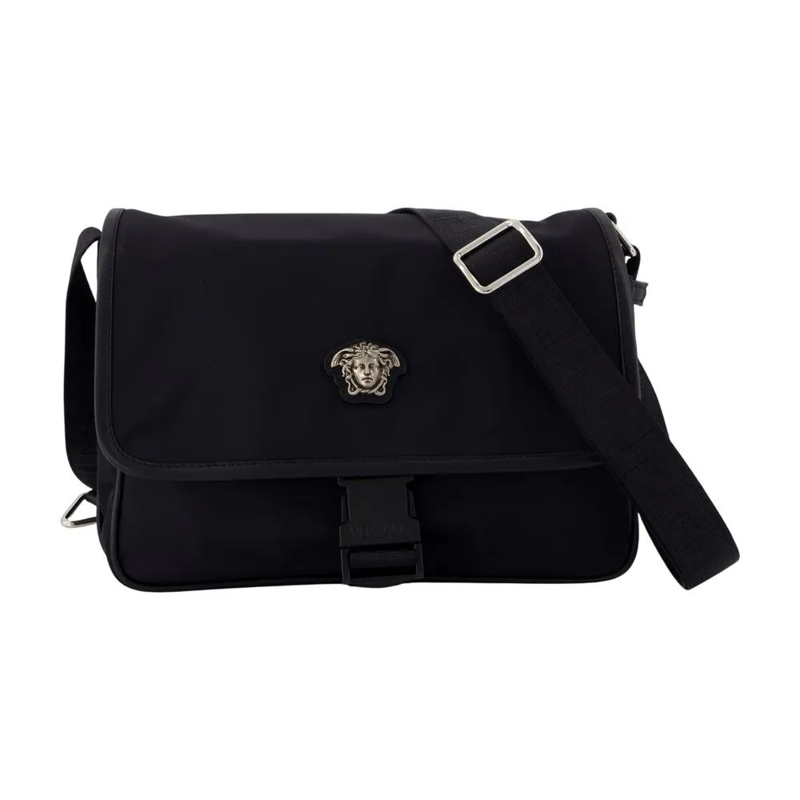 Versace Schoudertas Messenger Crossbody - Nylon - Black Black