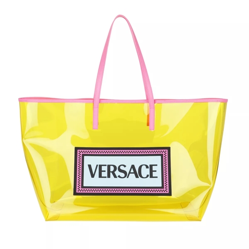Versace Logo Shoulder Bag Fluo Yellow Multicolour Shopping Bag