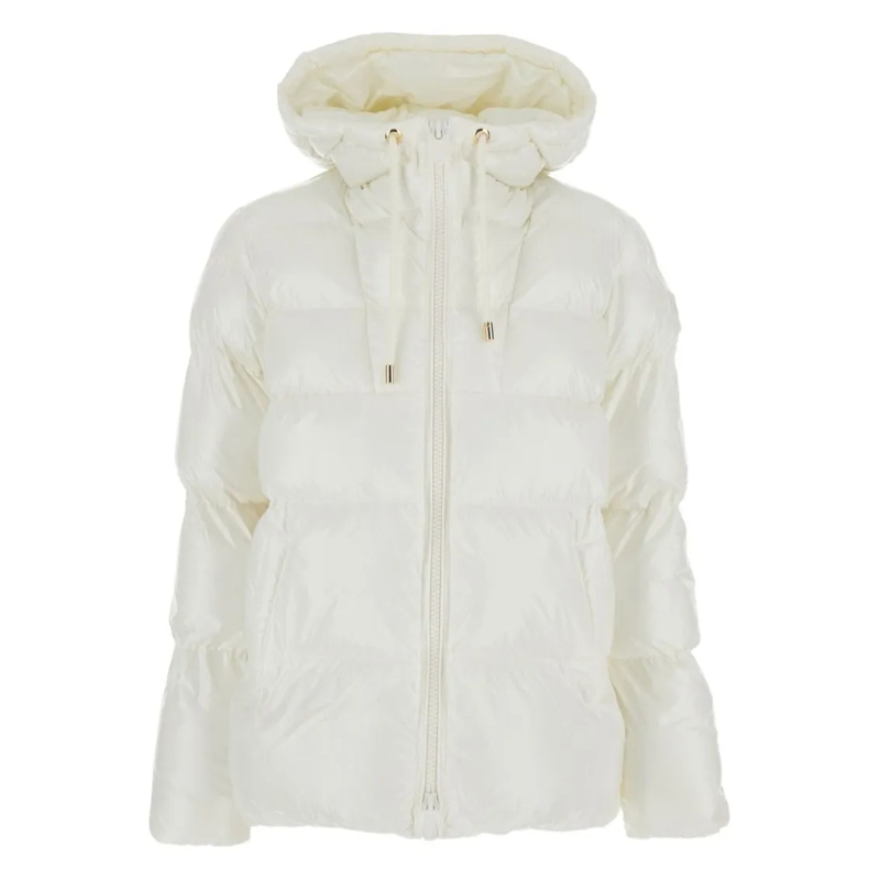 Pinko  Caban Jacket In Crystal Nylon White