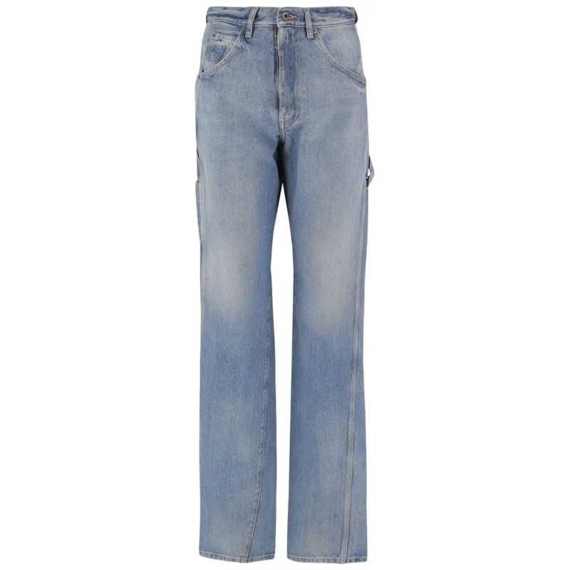 Maison Margiela Jeans Light Blue Straight-Leg Cotton Denim Jeans Blue