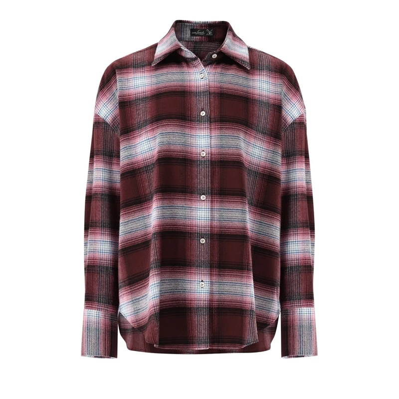 VAN LAACK Bluse Bluse Modern Fit Karo lila