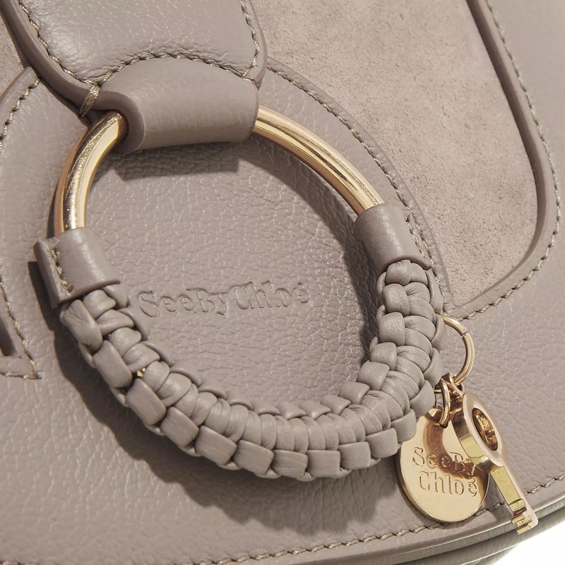 See By Chloé Crossbody Bag Hana Crossbody Suede Smooth Motty Grey (Image 5)