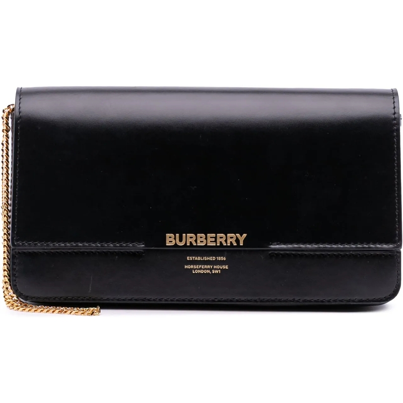 Burberry Clutch Leather Grace Clutch schwarz