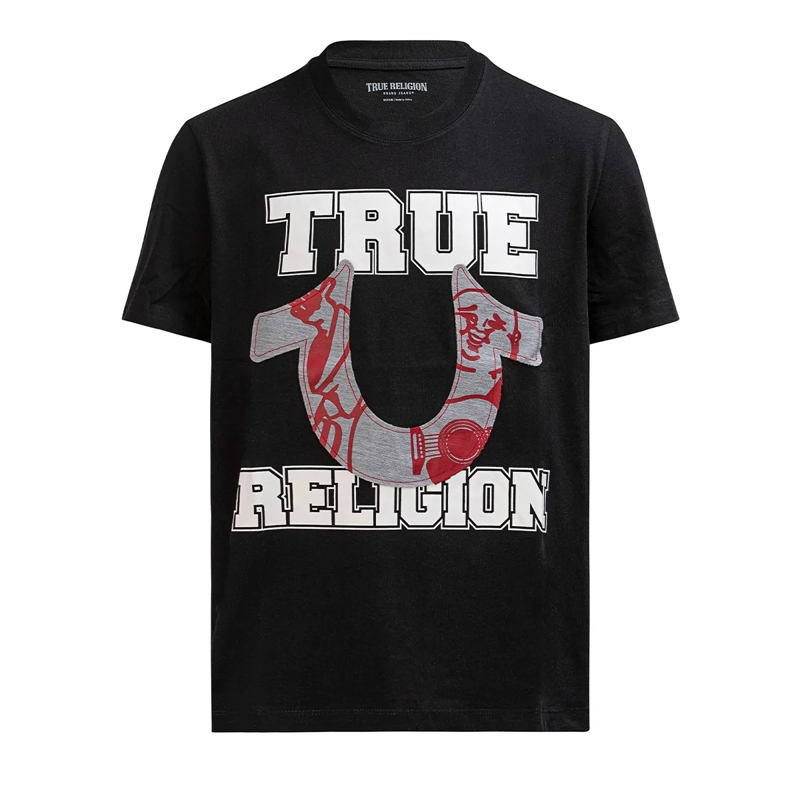 True Religion T-Shirt T-Shirt HORSESHOE schwarz