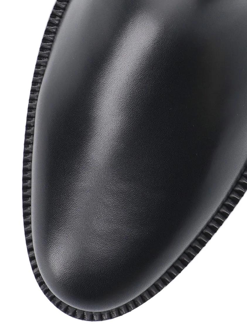 Thumbnail - Salvatore Ferragamo Stiefel - Tall Smooth Black Leather Boots - Gr. 10 - in Schwarz - für Damen
