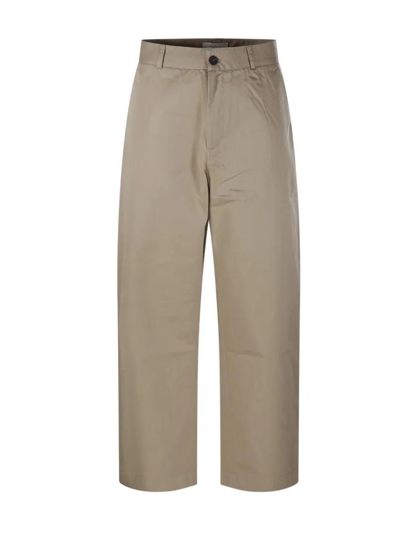 Thumbnail - Studio Nicholson - Relaxed-Fit Chino Pants With Buttoned Pockets - Größe L - beige