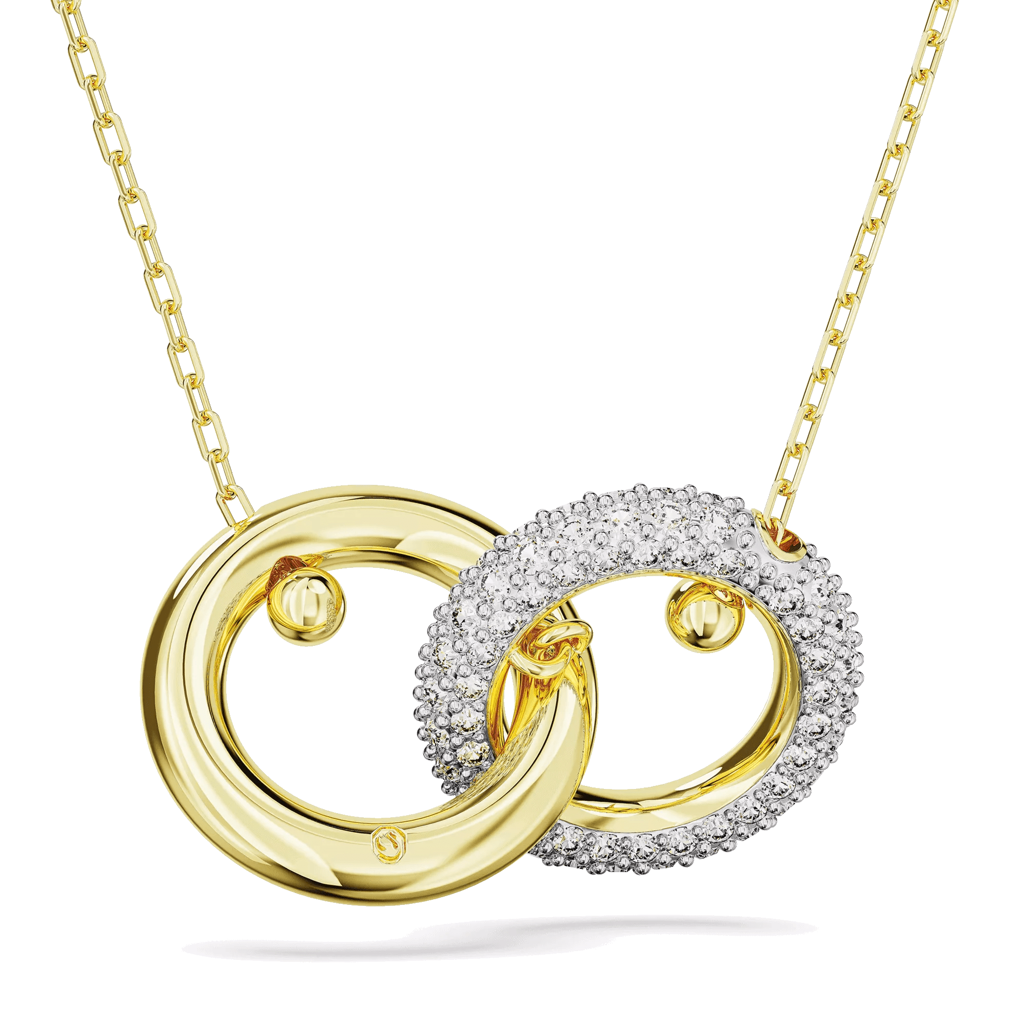 Swarovski Charms - Dextera pendant, Interlocking loop, Gold-tone plat - Gr. unisize - in Weiß - für Damen