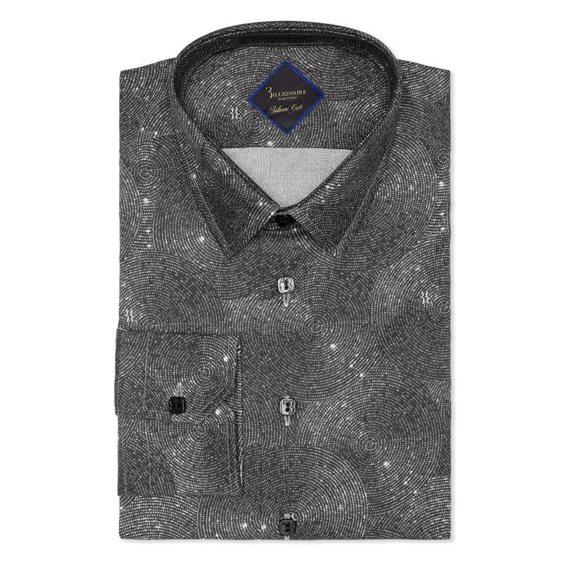 BILLIONAIRE Hemd Hemd Slim Fit Mit Schmucksteinen schwarz(Image 2)