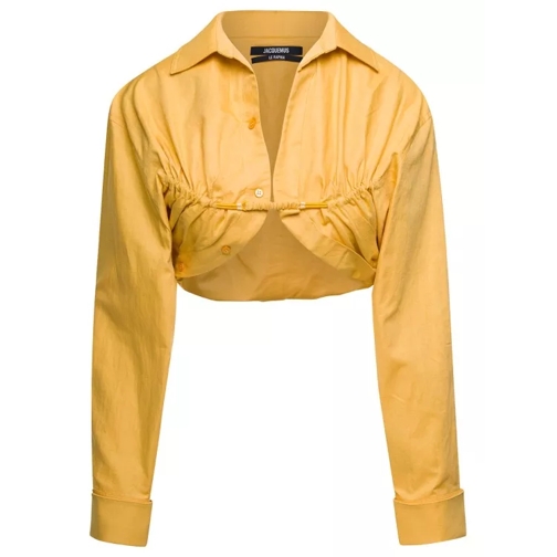 Jacquemus La Chemise Machou' Yellow Bolero Shirt Yellow 