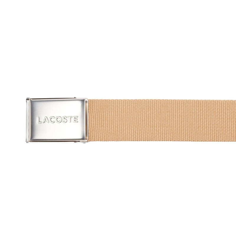 Lacoste Gürtel Lacoste LACOSTE Herren Gürtel aus Stoff - schönes  hell-braun(Image 2)