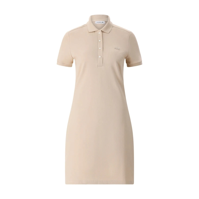 Lacoste  Slim-Fit Polokleid mit Logo Hellbraun