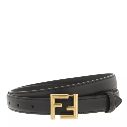 Fendi Thin FF Stud Buckle Belt Leather Black Multi Waist Belt