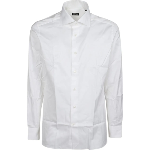 Zegna Legere Oberteile Long Sleeve Shirt White weiß