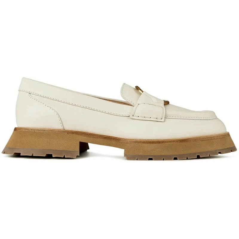 Moncler Low-Top-Sneaker Bell Logo Loafers weiß