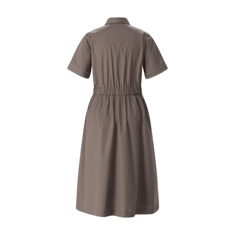 Peserico Robe longue Tailliertes Midikleid braun(Image 3)