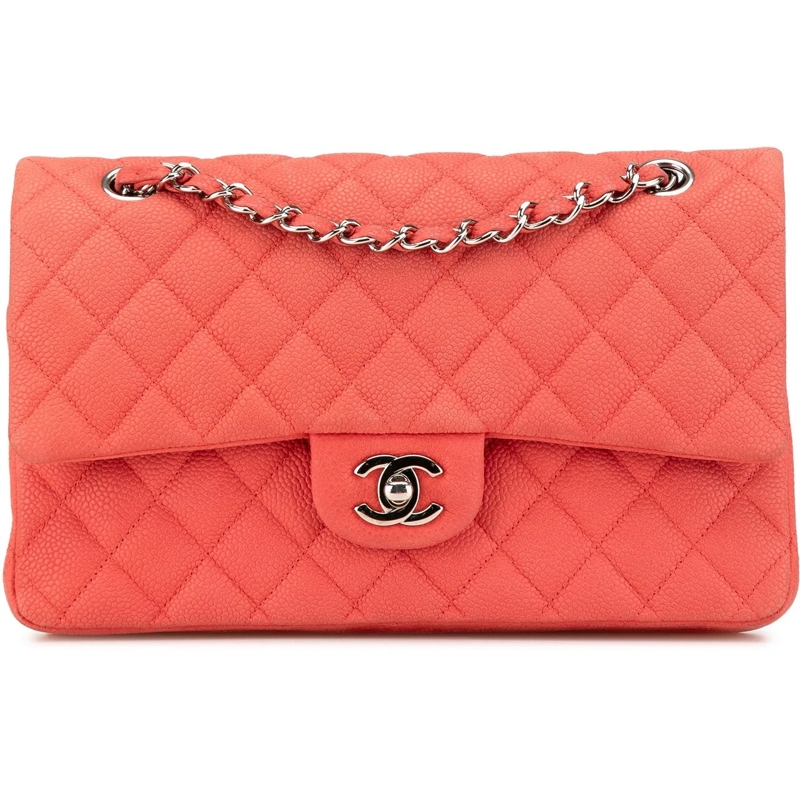 Chanel Schultertasche Medium Classic Caviar Double Flap rose